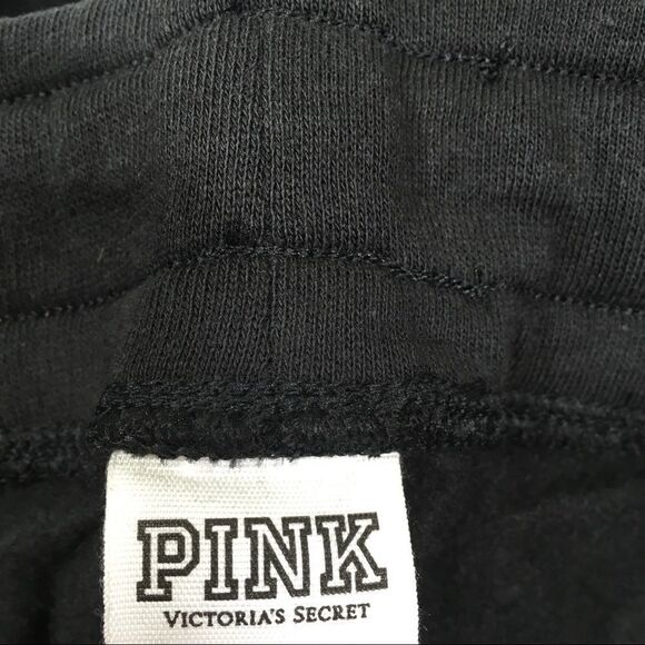 NWT VS‎ PINK EVERYDAY LOUNGE SKINNY JOGGER SWEATPANTS BLACK/RAINBOW LOGO PRINT - Picture 8 of 14